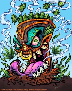 Smoking-Tiki-Head-cannabis-1SEEDS-USA